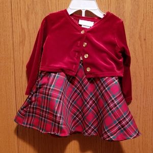 3pc BABY GIRL Holiday Christmas Dress